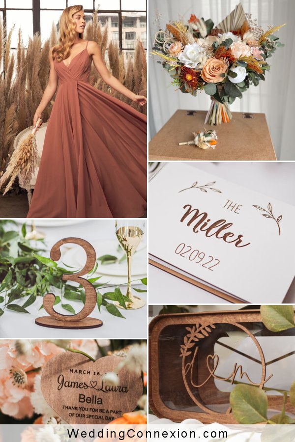 Trendy Cinnamon Rose Wedding Theme